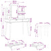 Set de Dressing FAUSKE 5 buc. Alb 100 x 50 x 143 cm - WALTI WALTI