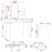Set de Dressing FAUSKE 5 pcs Alb 100 x 50 x 143 cm - WALTI WALTI