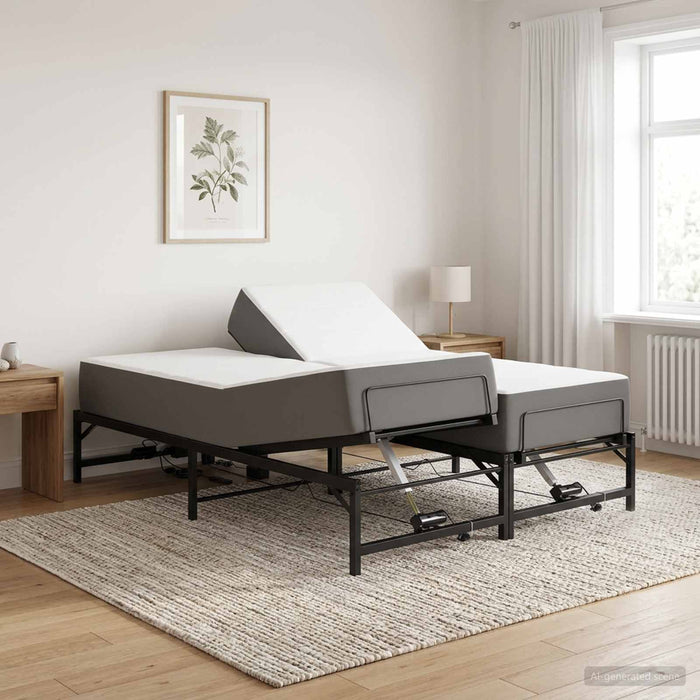 Cadru Electric Ajustabil pentru Pat Negru 120 x 190 cm Oțel WALTI
