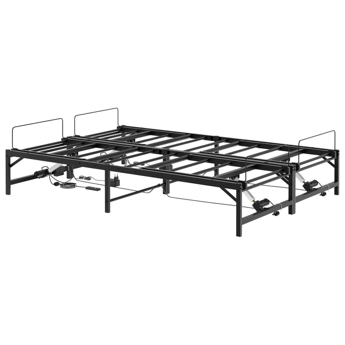 Cadru Electric Ajustabil pentru Pat Negru 140 x 190 cm Oțel WALTI