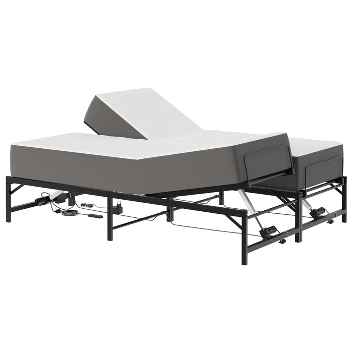 Cadru Electric Ajustabil pentru Pat Negru 140 x 190 cm Oțel WALTI