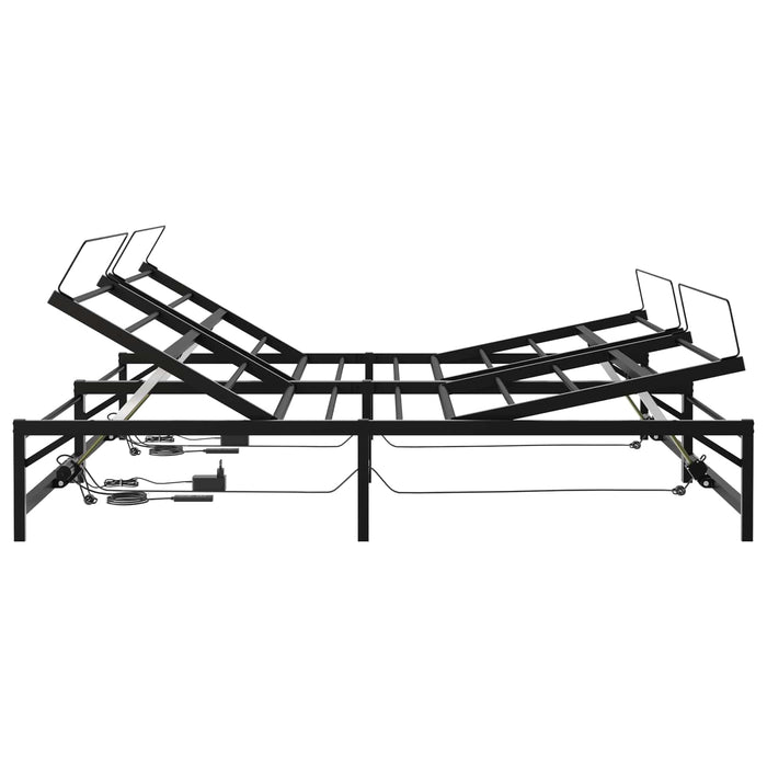 Cadru Electric Ajustabil pentru Pat Negru 183 x 213 cm Oțel WALTI