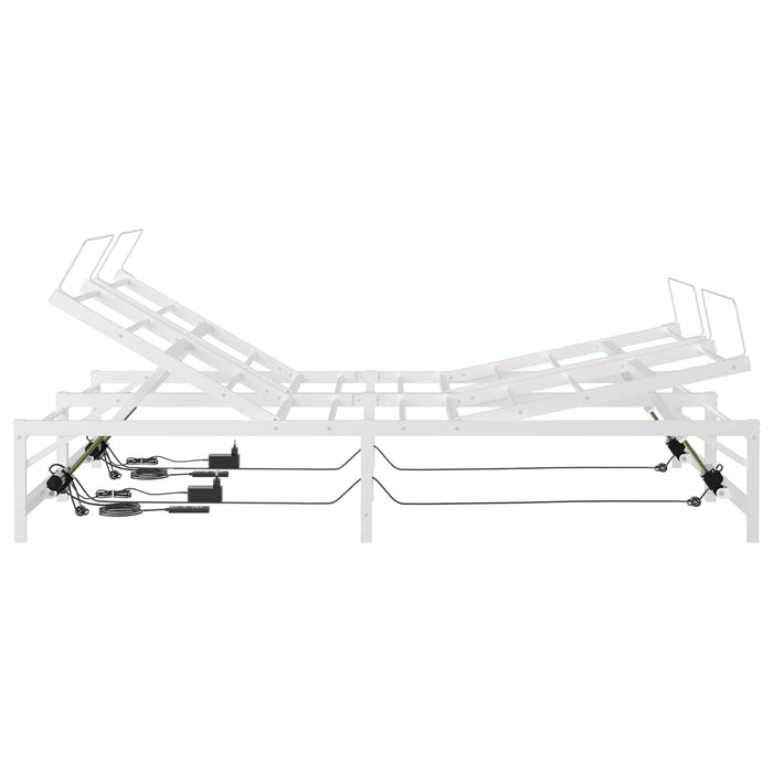 Cadru Electric Ajustabil pentru Pat Alb 140 x 200 cm Oțel WALTI