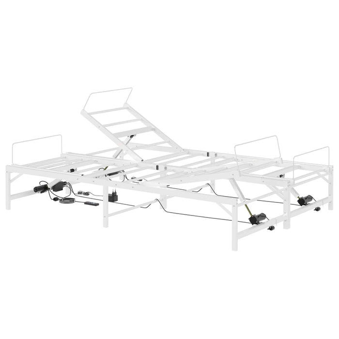 Cadru Electric Ajustabil pentru Pat Alb 150 x 200 cm Oțel WALTI