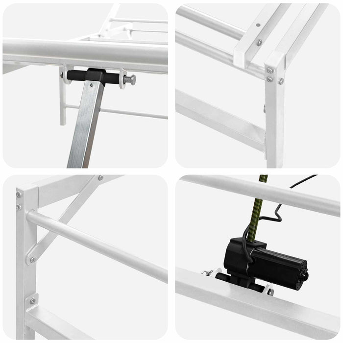 Cadru Electric Ajustabil pentru Pat Alb 180 x 200 cm Oțel WALTI