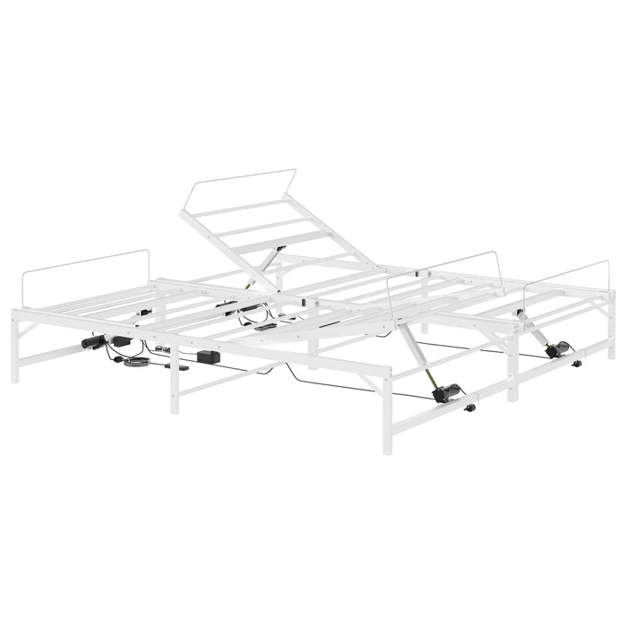 Cadru Electric Ajustabil pentru Pat Alb 180 x 200 cm Oțel WALTI