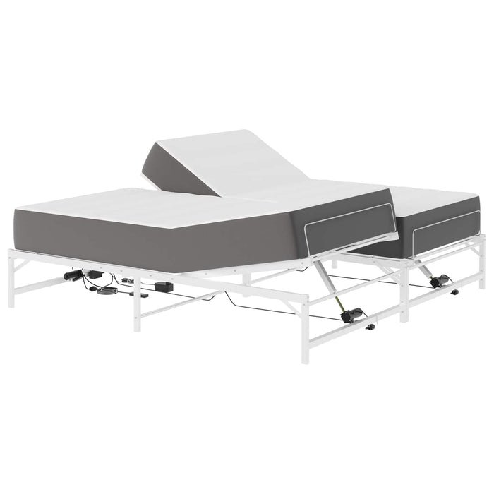 Cadru Electric Ajustabil pentru Pat Alb 180 x 200 cm Oțel WALTI