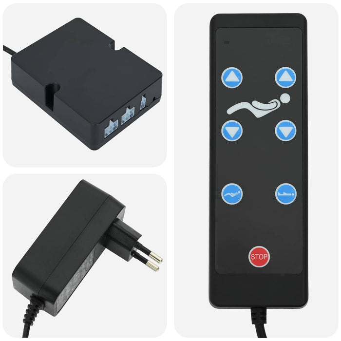 Cadru Electric Ajustabil pentru Pat Alb 183 x 213 cm Oțel WALTI
