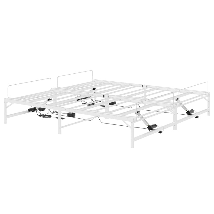 Cadru Electric Ajustabil pentru Pat Alb 200 x 200 cm Oțel WALTI