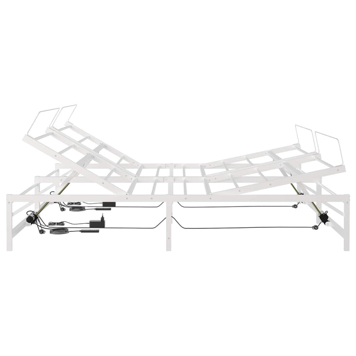 Cadru Electric Ajustabil pentru Pat Alb 200 x 200 cm Oțel WALTI