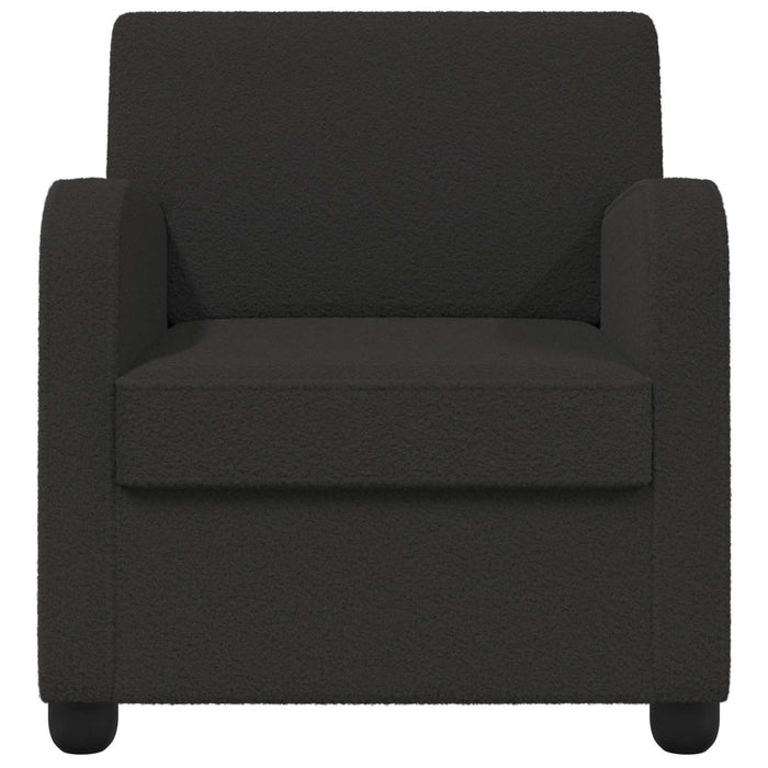 Fotoliu Negru Lână de miel artificială WALTI