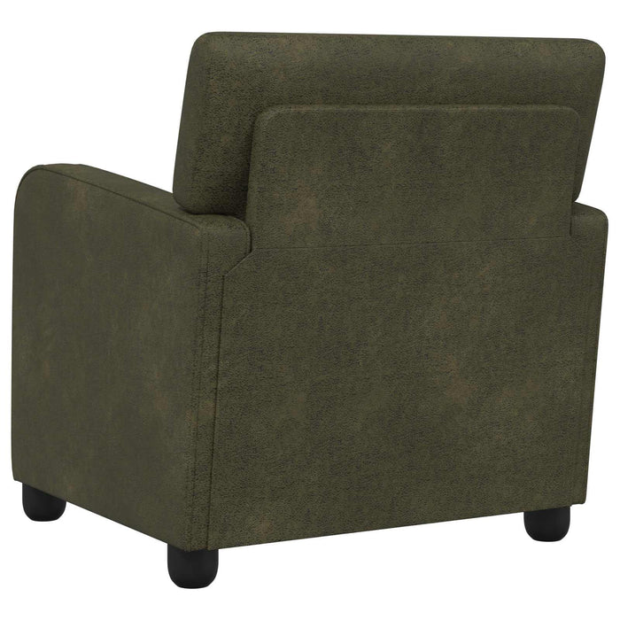 Fotoliu Verde Army Piele Suedată Sintetică WALTI