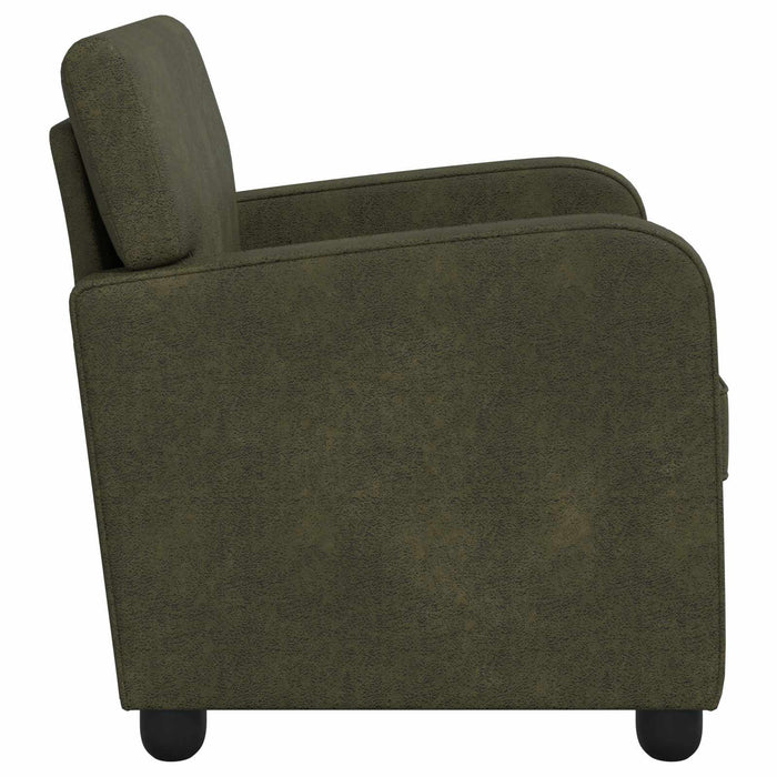 Fotoliu Verde Army Piele Suedată Sintetică WALTI