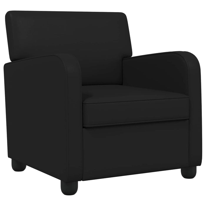 Fotoliu Negru lucios Piele artificială WALTI