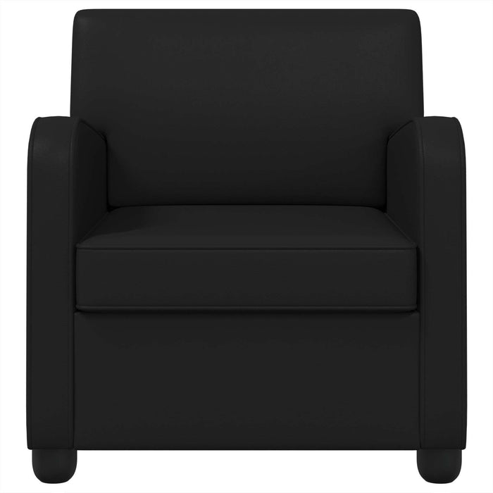 Fotoliu Negru lucios Piele artificială WALTI