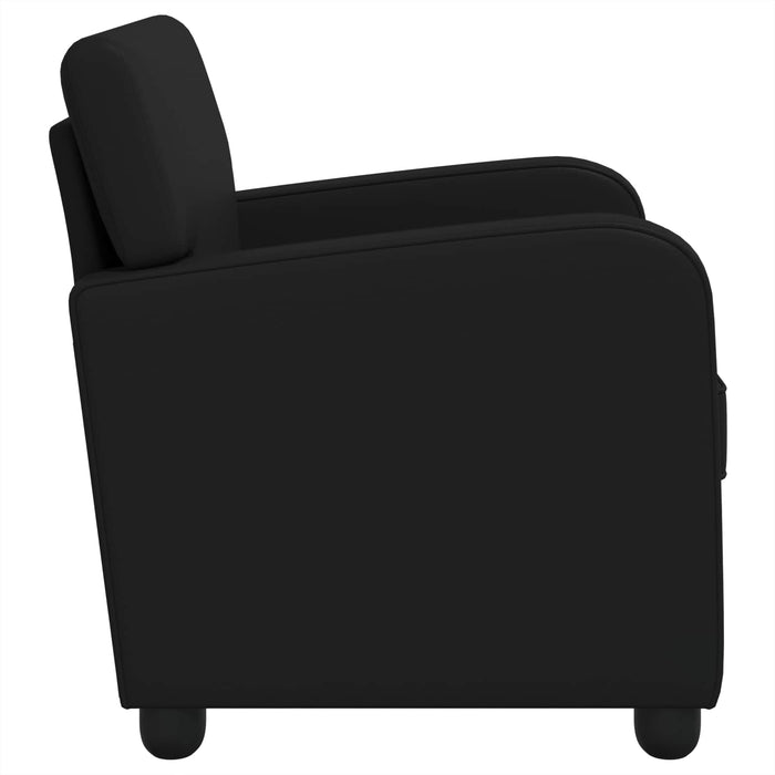Fotoliu Negru lucios Piele artificială WALTI