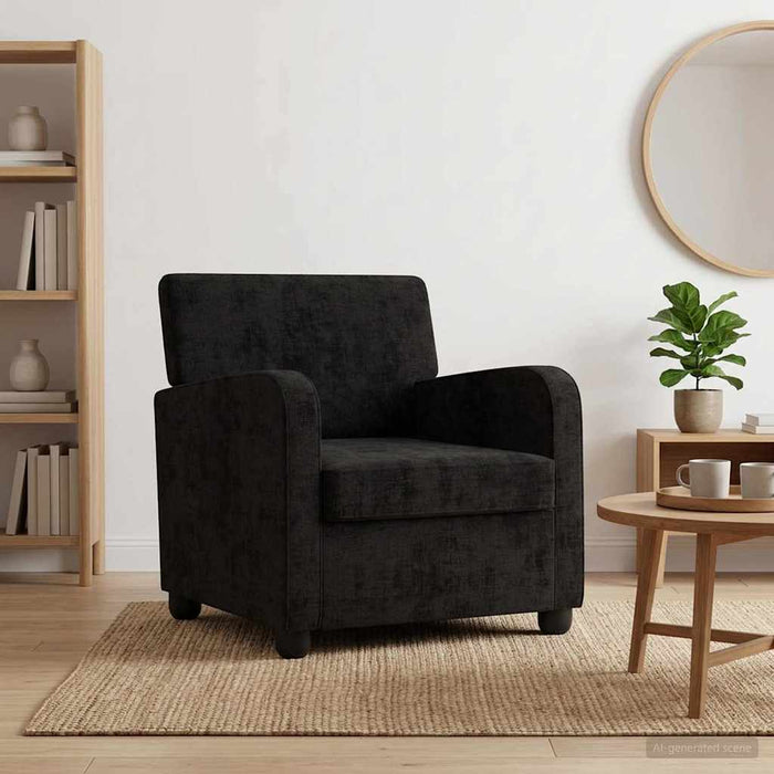 Fotoliu Negru Chenille WALTI