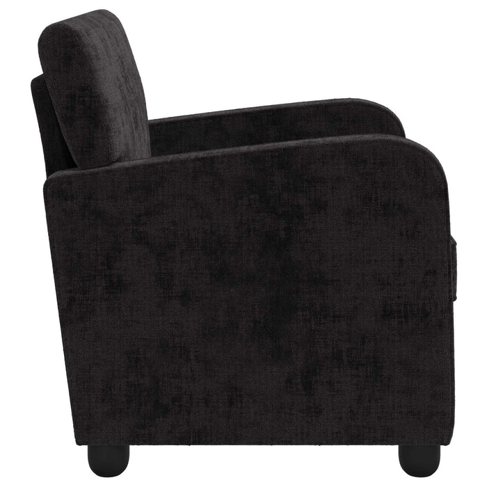 Fotoliu Negru Chenille WALTI