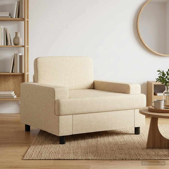 Fotoliu Crem Țesătură WALTI