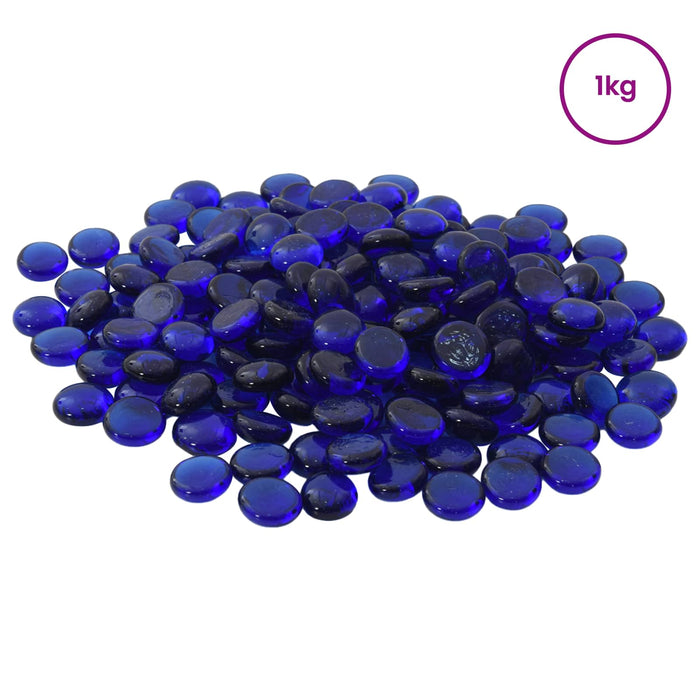 Nugget din sticlă 17-19 mm Albastru cobalt Sticlă WALTI