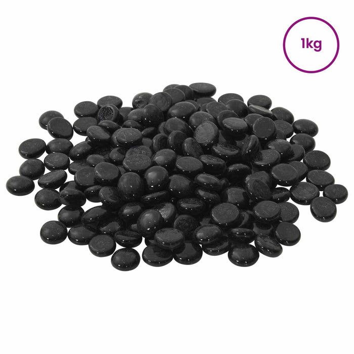 Nugget din sticlă 17-19 mm Negru Sticlă WALTI