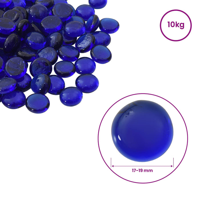 Nugget din sticlă 17-19 mm Albastru cobalt Sticlă WALTI