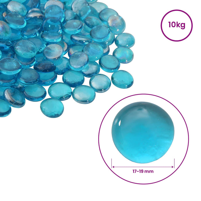 Nugget din sticlă 17-19 mm Albastru aqua Sticlă WALTI