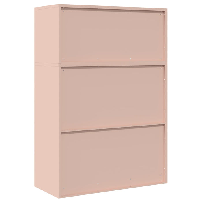 Dulap de depozitare 2 buc. Roz 90 x 40 x 130 cm Oțel Blocat WALTI