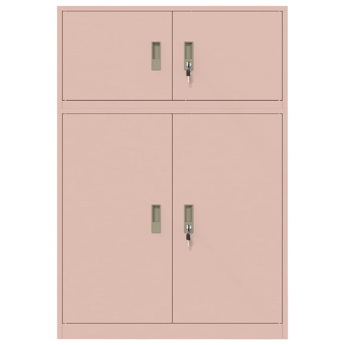 Dulap de depozitare 2 buc. Roz 90 x 40 x 130 cm Oțel Blocat WALTI