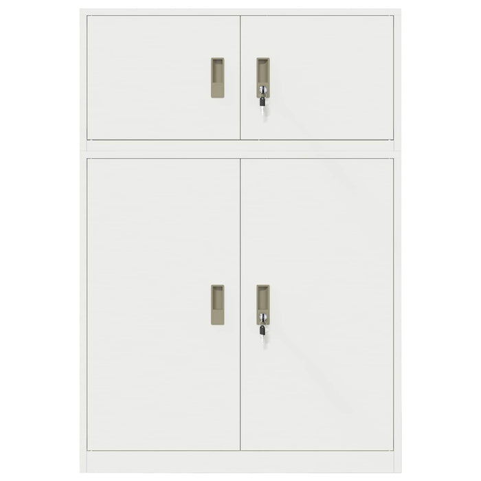 Dulap de depozitare 2 buc. Alb 90 x 40 x 130 cm Oțel Blocat WALTI