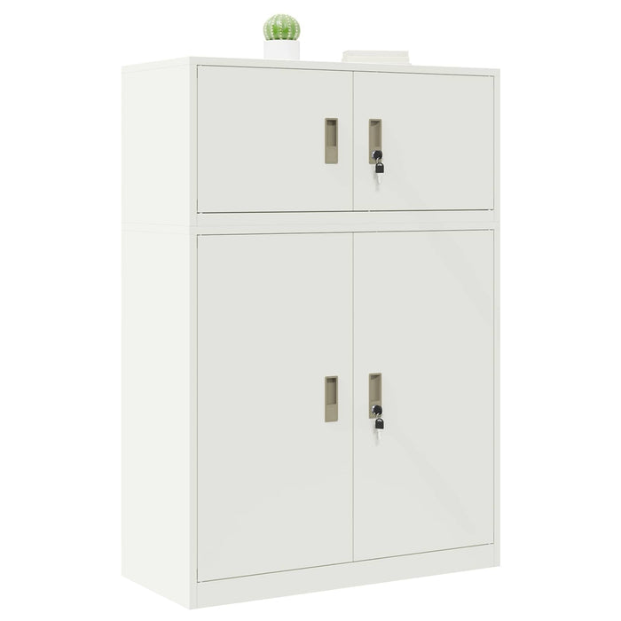 Dulap de depozitare 2 buc. Alb 90 x 40 x 130 cm Oțel Blocat WALTI