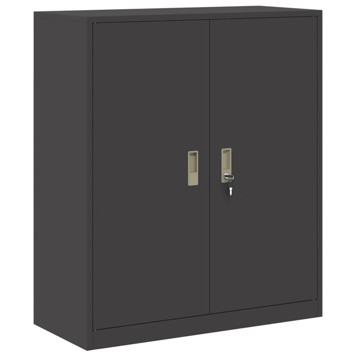 Dulap de depozitare 2 buc. Negru 90 x 40 x 145 cm Oțel Blocat WALTI