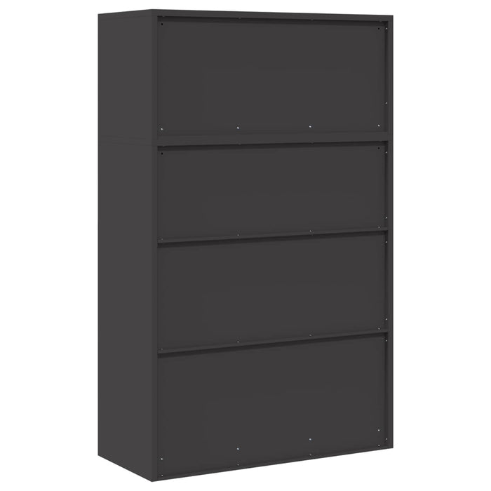 Dulap de depozitare 2 buc. Negru 90 x 40 x 145 cm Oțel Blocat WALTI