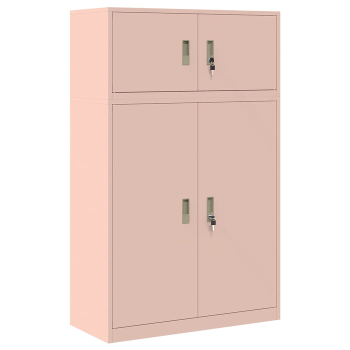 Dulap de depozitare 2 buc. Roz 90 x 40 x 145 cm Oțel Blocat WALTI