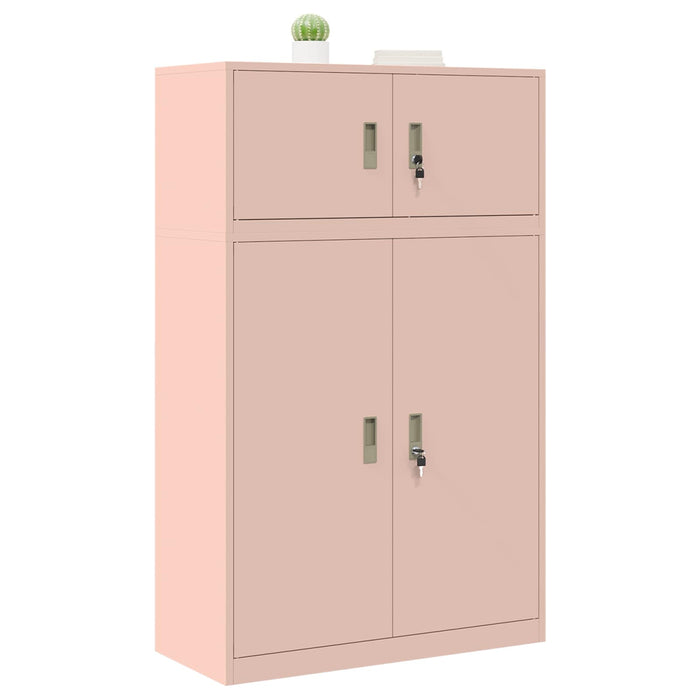 Dulap de depozitare 2 buc. Roz 90 x 40 x 145 cm Oțel Blocat WALTI