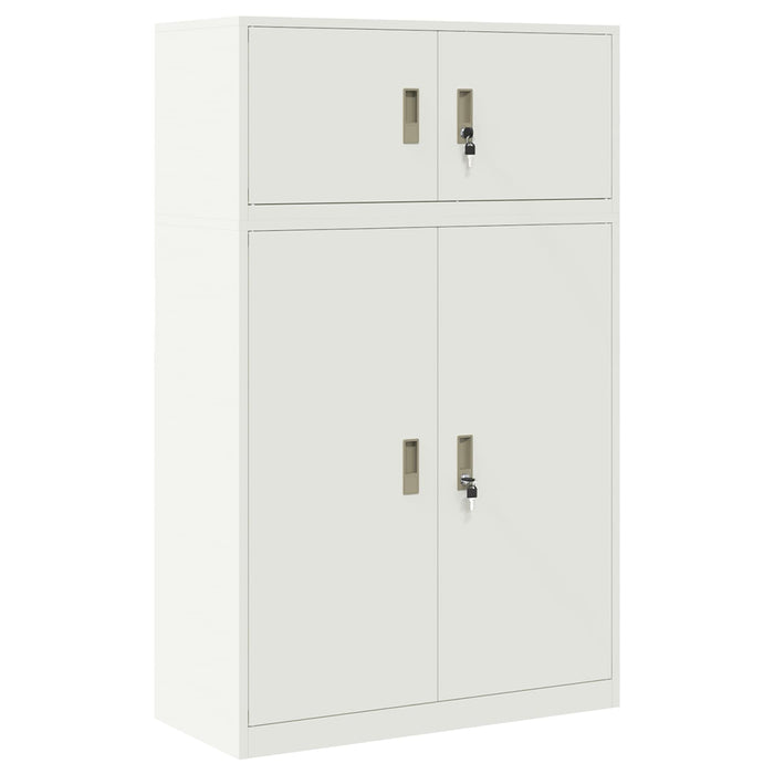 Dulap de depozitare 2 buc. Alb 90 x 40 x 145 cm Oțel Blocat WALTI