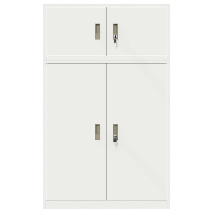 Dulap de depozitare 2 buc. Alb 90 x 40 x 145 cm Oțel Blocat WALTI