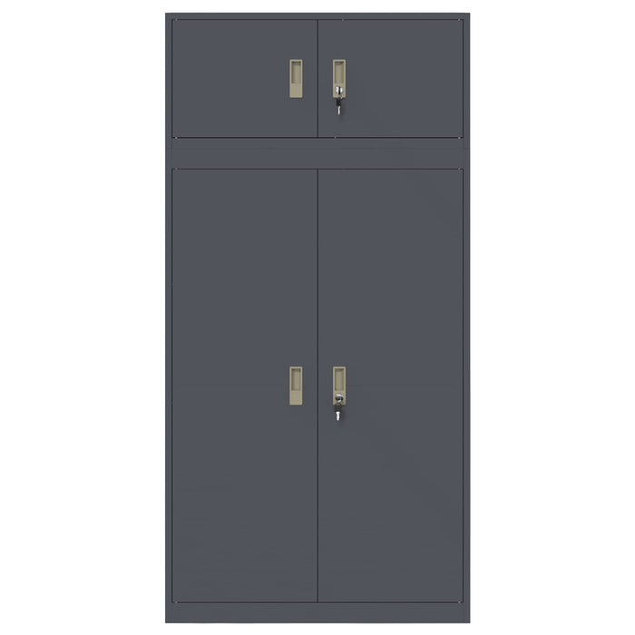 Dulap de depozitare 2 buc. Antracit 90 x 40 x 180 cm Oțel WALTI