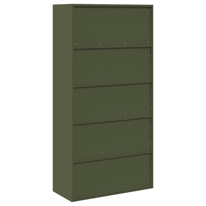 Dulap de depozitare 2 buc. Verde măsliniu 90 x 40 x 180 cm Oțel WALTI