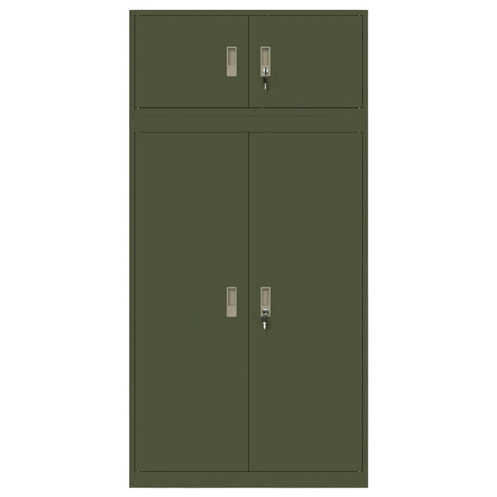 Dulap de depozitare 2 buc. Verde măsliniu 90 x 40 x 180 cm Oțel WALTI