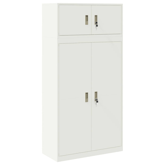 Dulap de depozitare 2 buc. Alb 90 x 40 x 180 cm Oțel Blocat WALTI