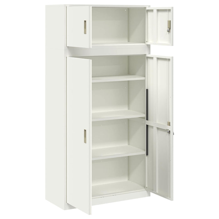 Dulap de depozitare 2 buc. Alb 90 x 40 x 180 cm Oțel Blocat WALTI