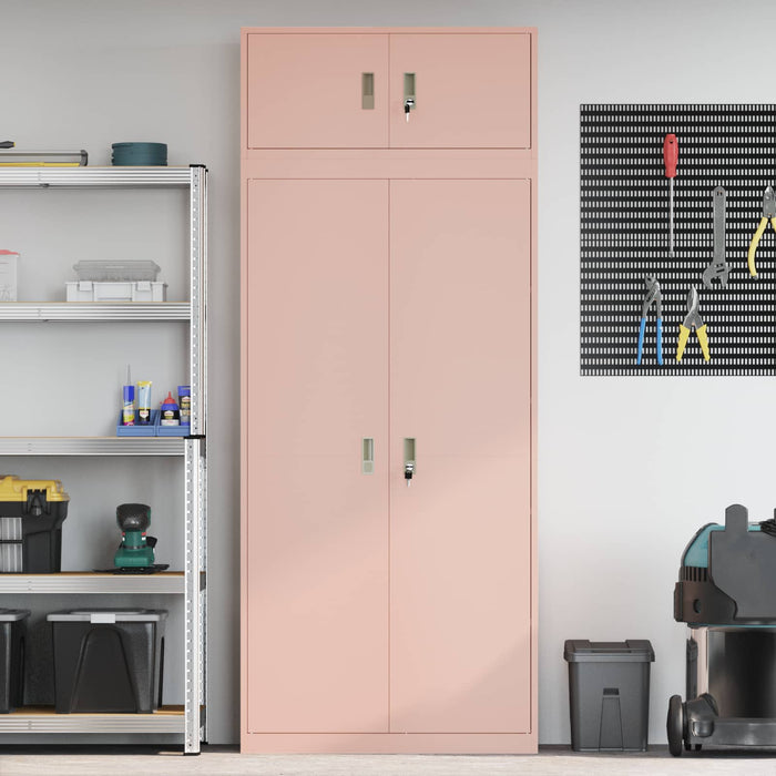 Dulap de depozitare 2 buc. Roz 90 x 40 x 220 cm Oțel Blocat WALTI