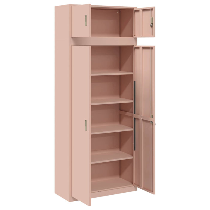 Dulap de depozitare 2 buc. Roz 90 x 40 x 220 cm Oțel Blocat WALTI
