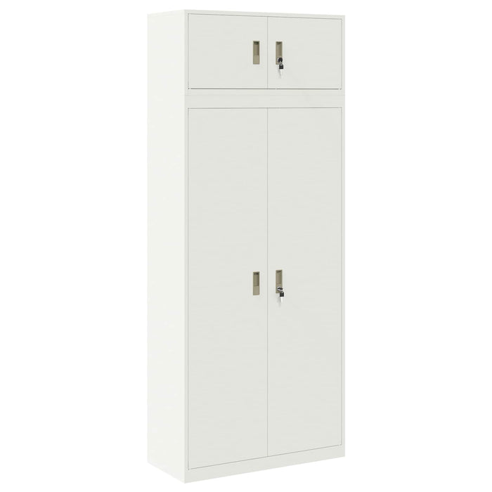 Dulap de depozitare 2 buc. Alb 90 x 40 x 220 cm Oțel Blocat WALTI