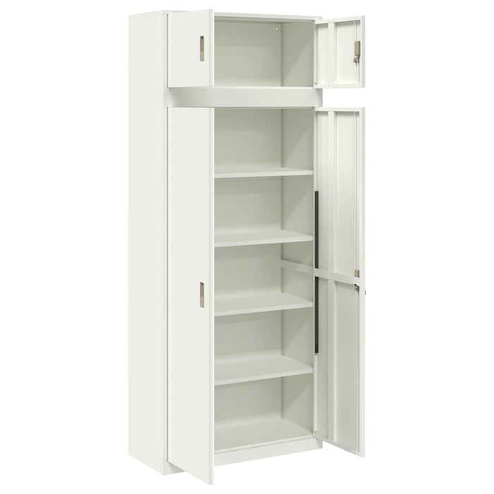 Dulap de depozitare 2 buc. Alb 90 x 40 x 220 cm Oțel Blocat WALTI