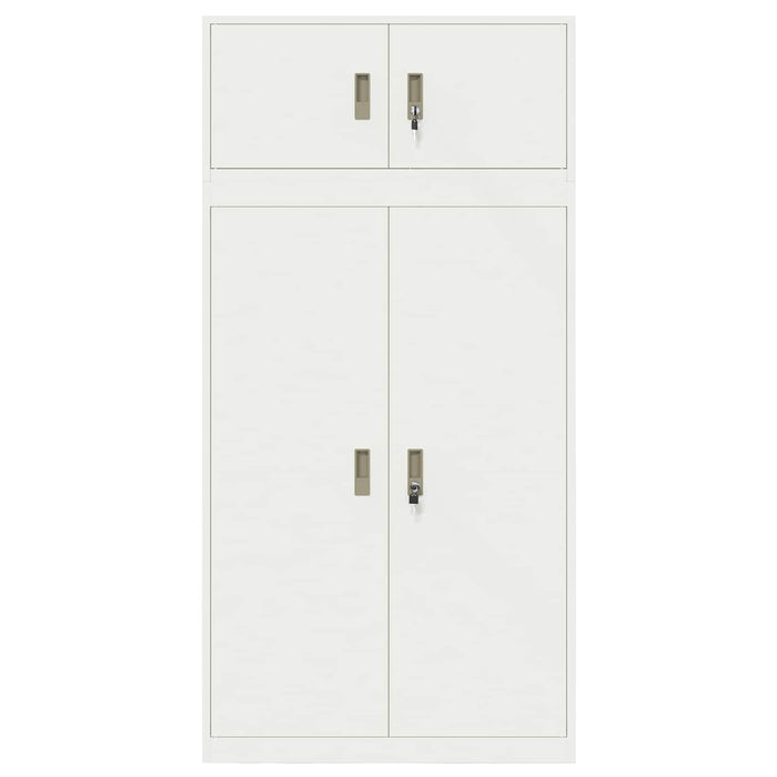 Dulap de depozitare 2 buc. Alb 90 x 40 x 220 cm Oțel Blocat WALTI