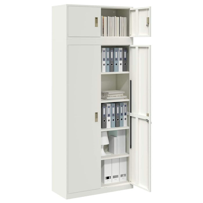 Dulap de depozitare 2 buc. Alb 90 x 40 x 220 cm Oțel Blocat WALTI