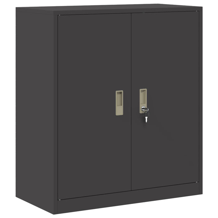 Dulap de depozitare 2 buc. Negru 80 x 40 x 130 cm Oțel Blocat WALTI