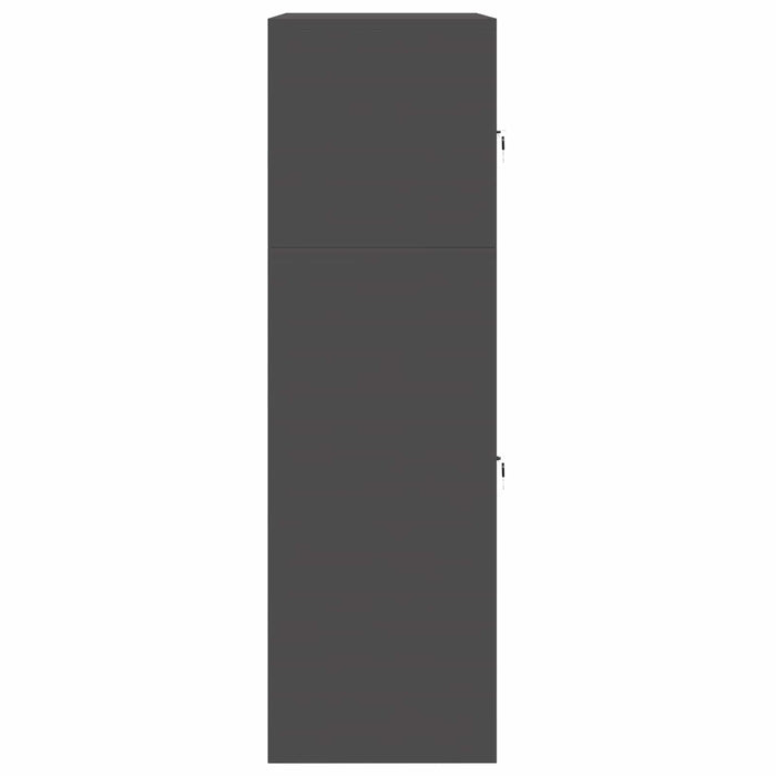 Dulap de depozitare 2 buc. Negru 80 x 40 x 130 cm Oțel Blocat WALTI